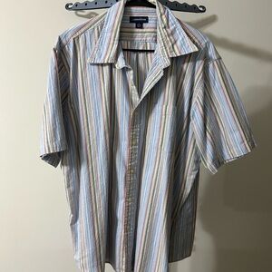 Lands' End Men's Striped Button Down Shirt